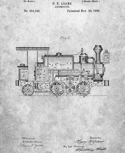 PP122- Steam Locomotive 1886 Patent Poster