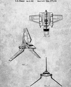 PP100- Star Wars Lambda Class T-4a Imperial Shuttle Patent Poster