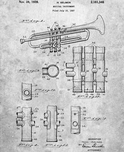 PP141- Selmer 1939 Trumpet Patent Poster