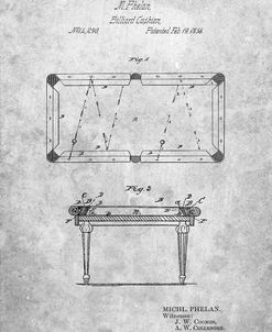 PP149- Pool Table Patent Poster