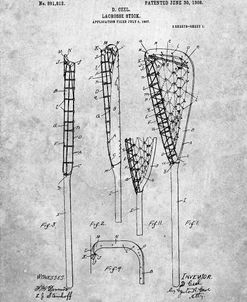 PP166- Lacrosse Stick Patent Poster