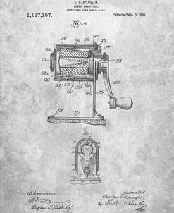 PP162- Pencil Sharpener Patent Poster
