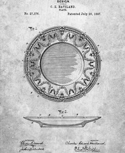 PP150- Haviland Dinner Plate Patent Poster