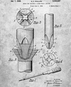 PP153- Phillips Head Screw Driver Patent Poster