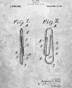 PP165- Paper Clip Patent Poster