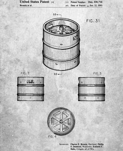 PP193- Miller Beer Keg Patent Poster