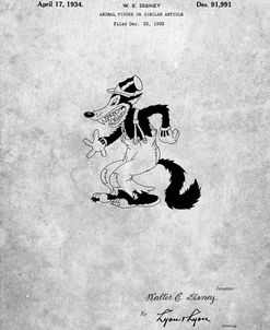 PP190- Disney Big Bad Wolf Patent Poster