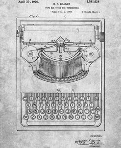 PP135- Dayton Portable Typewriter Patent Poster