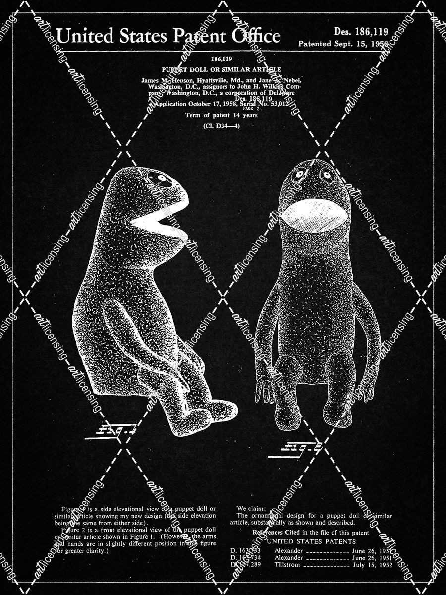 PP2-Vintage Black Wilkins Coffee Muppet Patent Poster