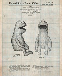 PP2-Antique Grid Parchment Wilkins Coffee Muppet Patent Poster
