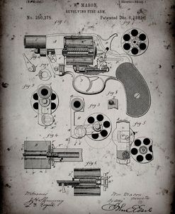 PP5-Faded Grey Colt M1889 Revolver Poster