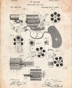 PP5-Vintage Parchment Colt M1889 Revolver Poster
