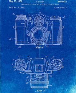PP6-Faded Blueprint Zeiss Ikon Contarex Camera Patent Poster