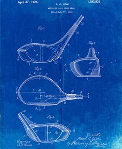 PP9-Faded Blueprint Golf Driver 1925 Patent Poster