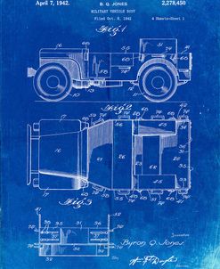 PP11-Faded Blueprint Willy’s Jeep Patent Poster