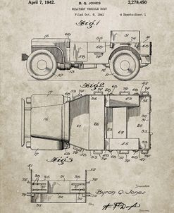 PP11-Sandstone Willy’s Jeep Patent Poster