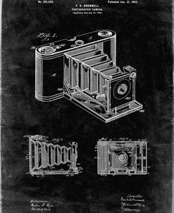 PP15-Black Grunge Kodak Pocket Folding Camera Patent Poster