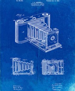 PP15-Faded Blueprint Kodak Pocket Folding Camera Patent Poster