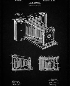 PP15-Vintage Black Kodak Pocket Folding Camera Patent Poster