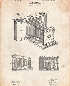 PP15-Vintage Parchment Kodak Pocket Folding Camera Patent Poster