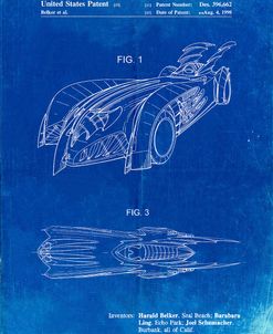 PP16-Faded Blueprint Batman and Robin Batmobile Patent Poster