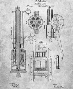 PP23-Slate Gatling Gun Patent Poster