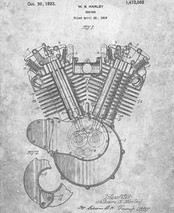 PP24-Slate Harley Davidson Engine 1919 Patent Poster