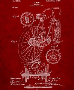 PP25-Burgundy Eagle Quad Racing Bicycle Poster