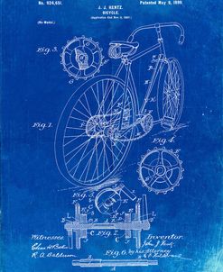 PP25-Faded Blueprint Eagle Quad Racing Bicycle Poster