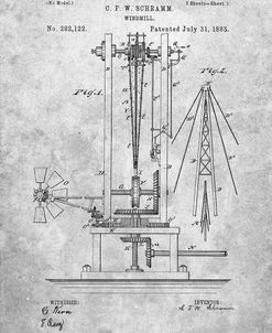 PP26-Slate Windmill 1883 Patent Poster