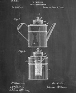 PP27-Chalkboard Coffee 2 Part Percolator 1894 Patent Poster
