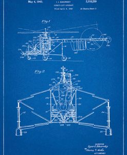 PP28-Blueprint Sikorsky S-47 Helicopter Patent Poster