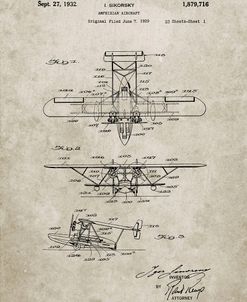 PP29-Sandstone Biwing Seaplane Patent Print