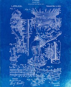 PP32-Faded Blueprint Houdini Diving Suit Patent Poster