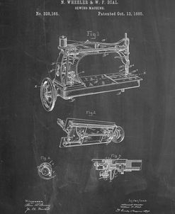 PP37-Chalkboard Wheeler & Wilson Sewing Machine Patent Poster