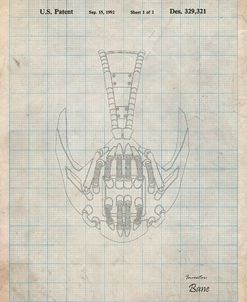PP39-Antique Grid Parchment Vintage Police Handcuffs Patent Poster