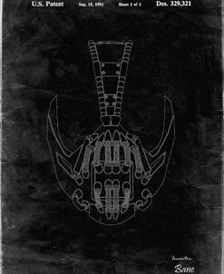 PP39-Black Grunge Vintage Police Handcuffs Patent Poster