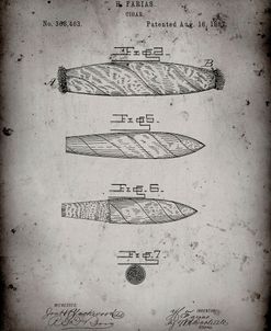 PP43-Faded Grey Cigar Tobacco Patent Poster
