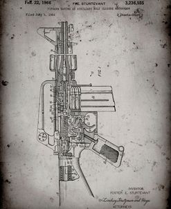 PP44-Faded Grey M-16 Rifle Patent Poster