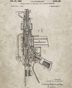 PP44-Sandstone M-16 Rifle Patent Poster