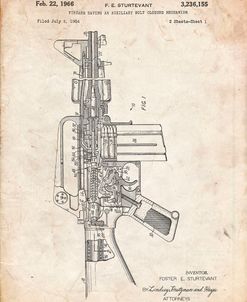 PP44-Vintage Parchment M-16 Rifle Patent Poster