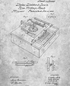 PP45-Slate Sholes and Glidden Type- Writer Patent Poster