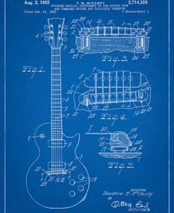 PP47-Blueprint Gibson Les Paul Guitar Patent Poster