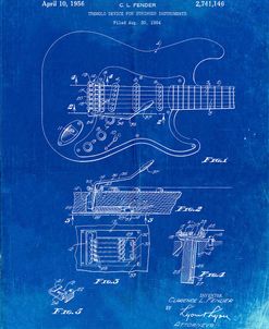 PP46-Faded Blueprint Fender Guitar Tremolo Poster