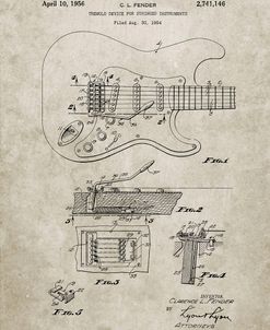 PP46-Sandstone Fender Guitar Tremolo Poster
