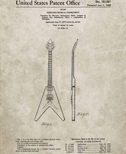 PP48-Sandstone Gibson Flying V Guitar Poster