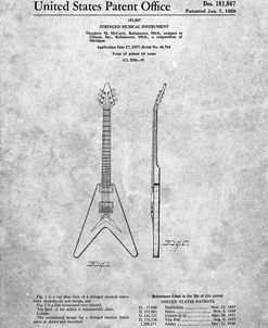 PP48-Slate Gibson Flying V Guitar Poster