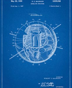 PP52-Blueprint Earth Satellite Patent Poster