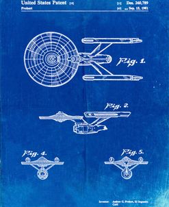 PP56-Faded Blueprint Starship Enterprise Patent Poster