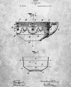 PP57-Slate Haviland Demitasse Tea Cup Patent Poster
